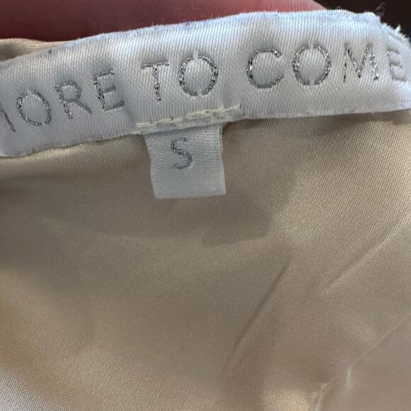 Revolve Cream Mini Slip Dress SMALL Lingerie Satin Coquette More to Come $74 - Picture 7 of 10